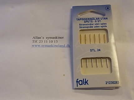håndnåle u. spids st. 24 6 stk.