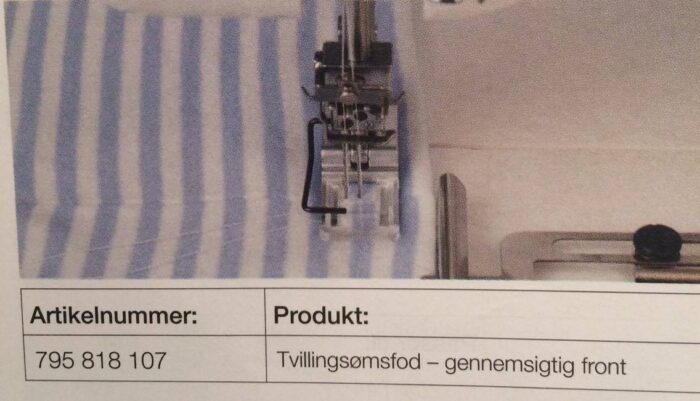 Tvillingsømfod - gennemsigtig front