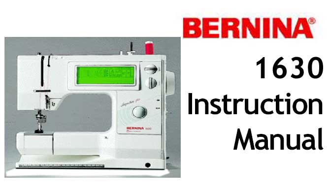Bernina 1630 brugsanvisning Bernina 1630 brugsanvisning
